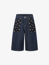 Jeans mit Sternenstickerei und Polka-Dots