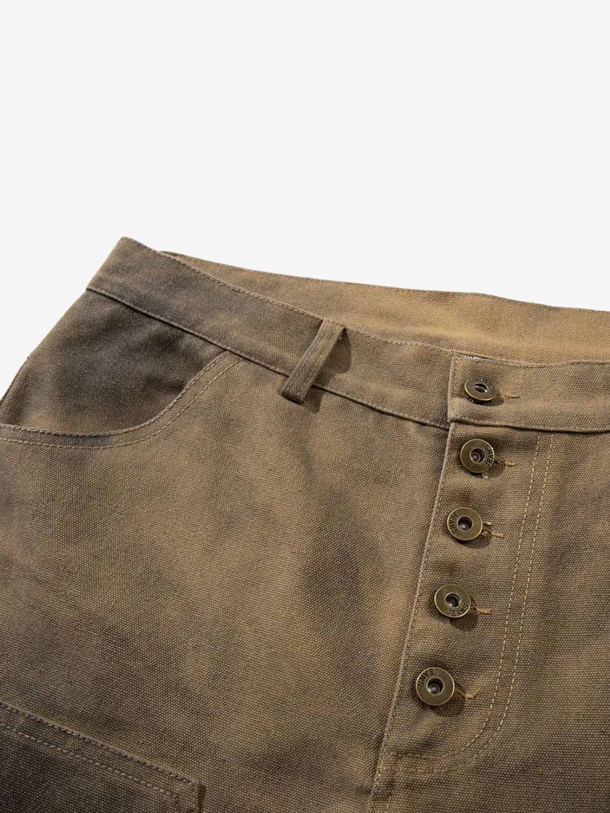 Jeansshorts mit schmutzigem Schlammwaschmuster