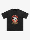 Soccer Ball Lips Graphic T-Shirt 