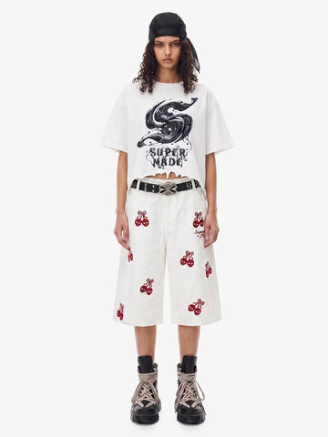 Gothic Liquid Metal Ripped Washed T-Shirt 