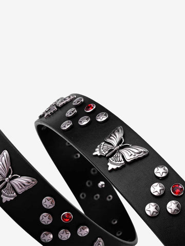 Vintage Butterfly & Star Studded Punk Belt 