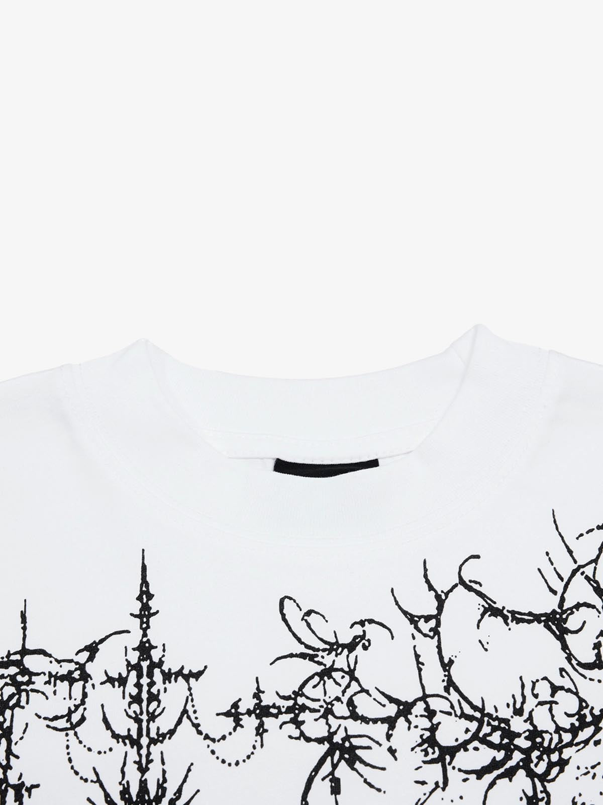 T-Shirt mit gotischem Dornenmuster