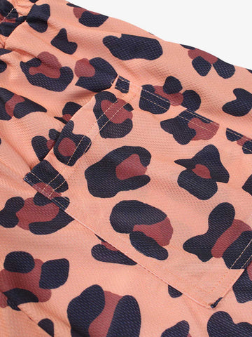 Animal Print Patterns Drawstring Shorts 