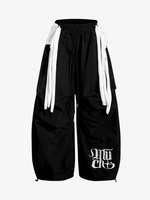 Strapped Detachable Curved Pants 