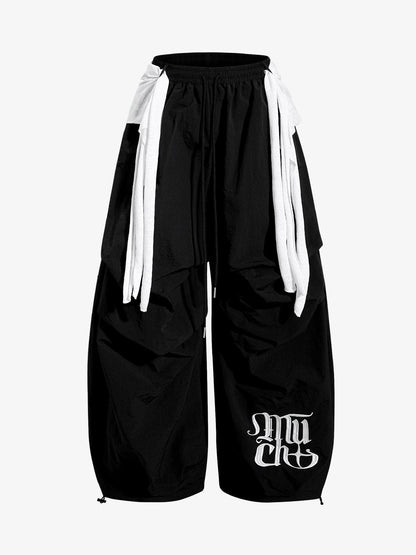 Strapped Detachable Curved Pants 
