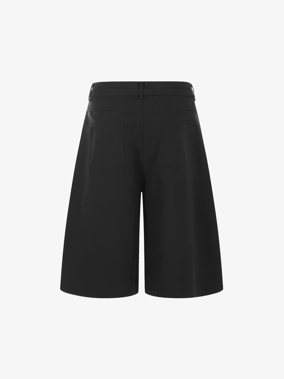 Industrial Pleated Wide-Leg Sartorial Shorts 