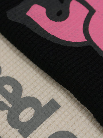 Waffle Knit Fun Graphic T-Shirt 