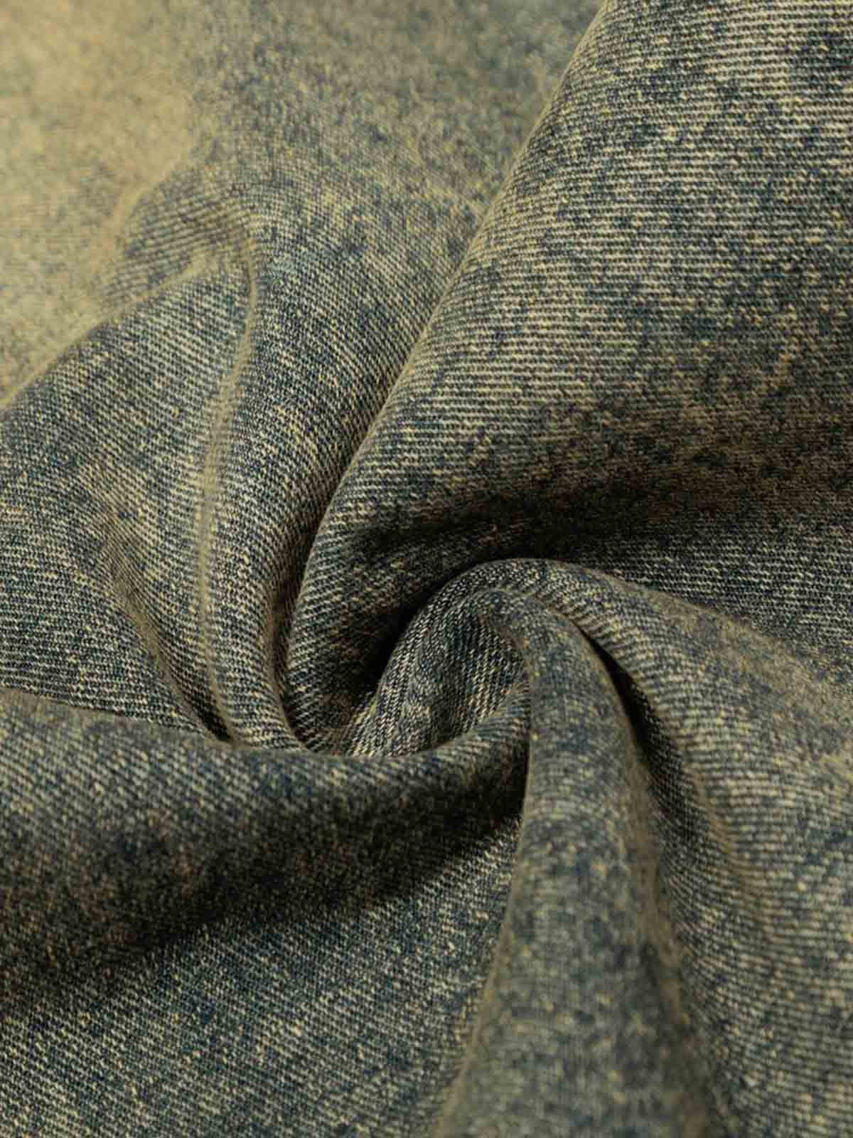 Layered Waist Tie Detail Vintage Wash Jeans 