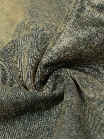 Layered Waist Tie Detail Vintage Wash Jeans 