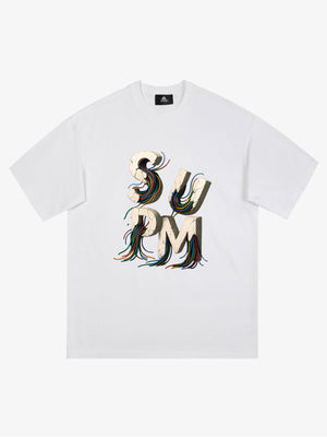 SPMD Letter Cable Graphic T-Shirt 
