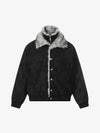 Vintage Dual-layer Collar Fleece-lined Zipper Jacket 