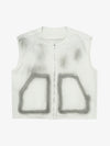 Stylish Gray Vest with Reflective Details 
