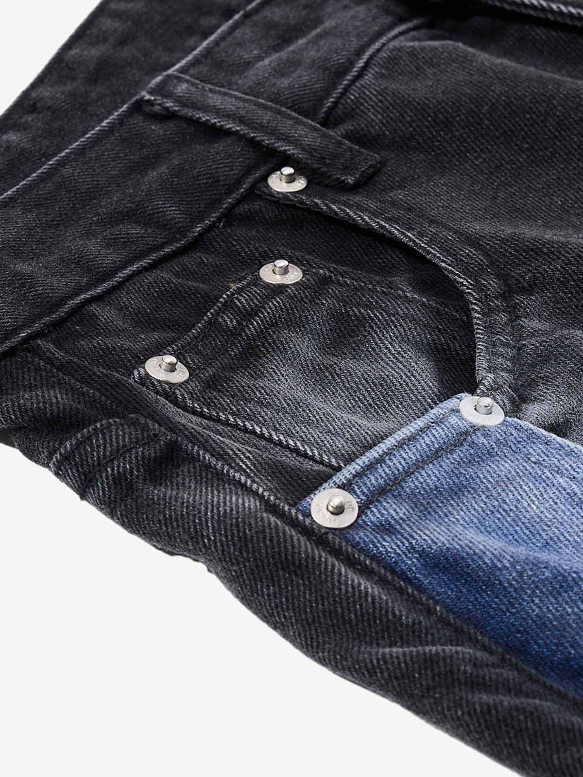 Black High-Waisted Straight Leg Jeans – Silver Rivet Five-Pocket Denim