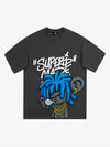 Thesupermade Graffiti Trend Blue Dreadlock Boy T-Shirt 