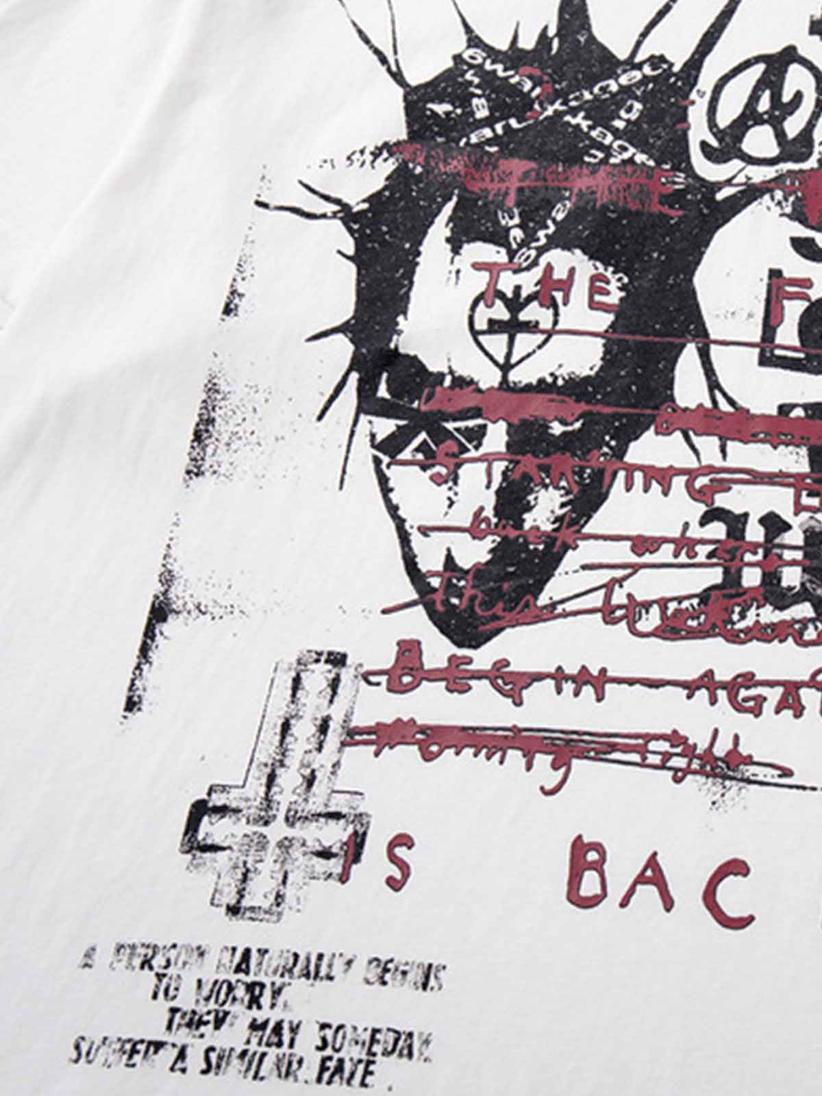 Punk Subculture Dark-Style T-Shirt 