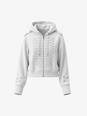 Militärische geflochtene Reißverschlussjacke