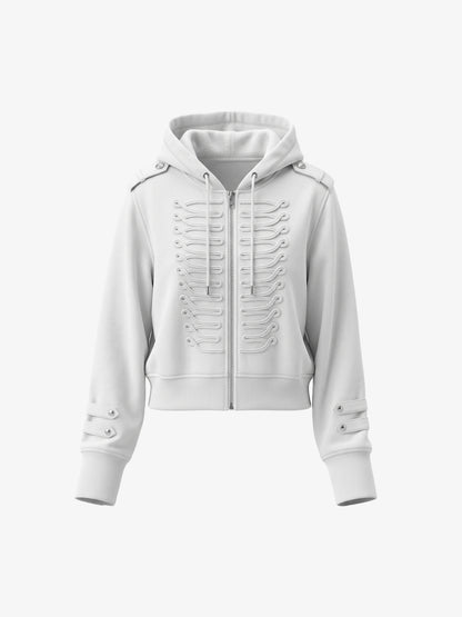 Militärische geflochtene Reißverschlussjacke