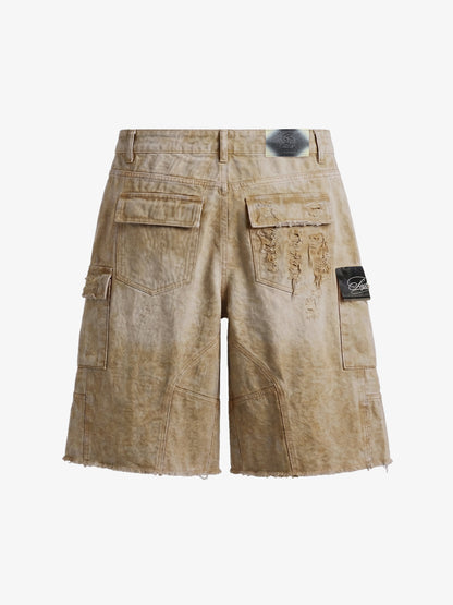 Vintage Washed Distressed Canvas Workwear Cargo Set