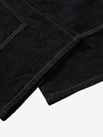 Dark Gothic Graphic Wide-Leg Jeans 