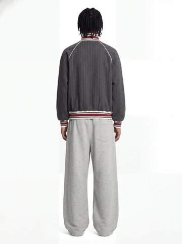 Retro Contrast Panel Drawstring Sweatpants 