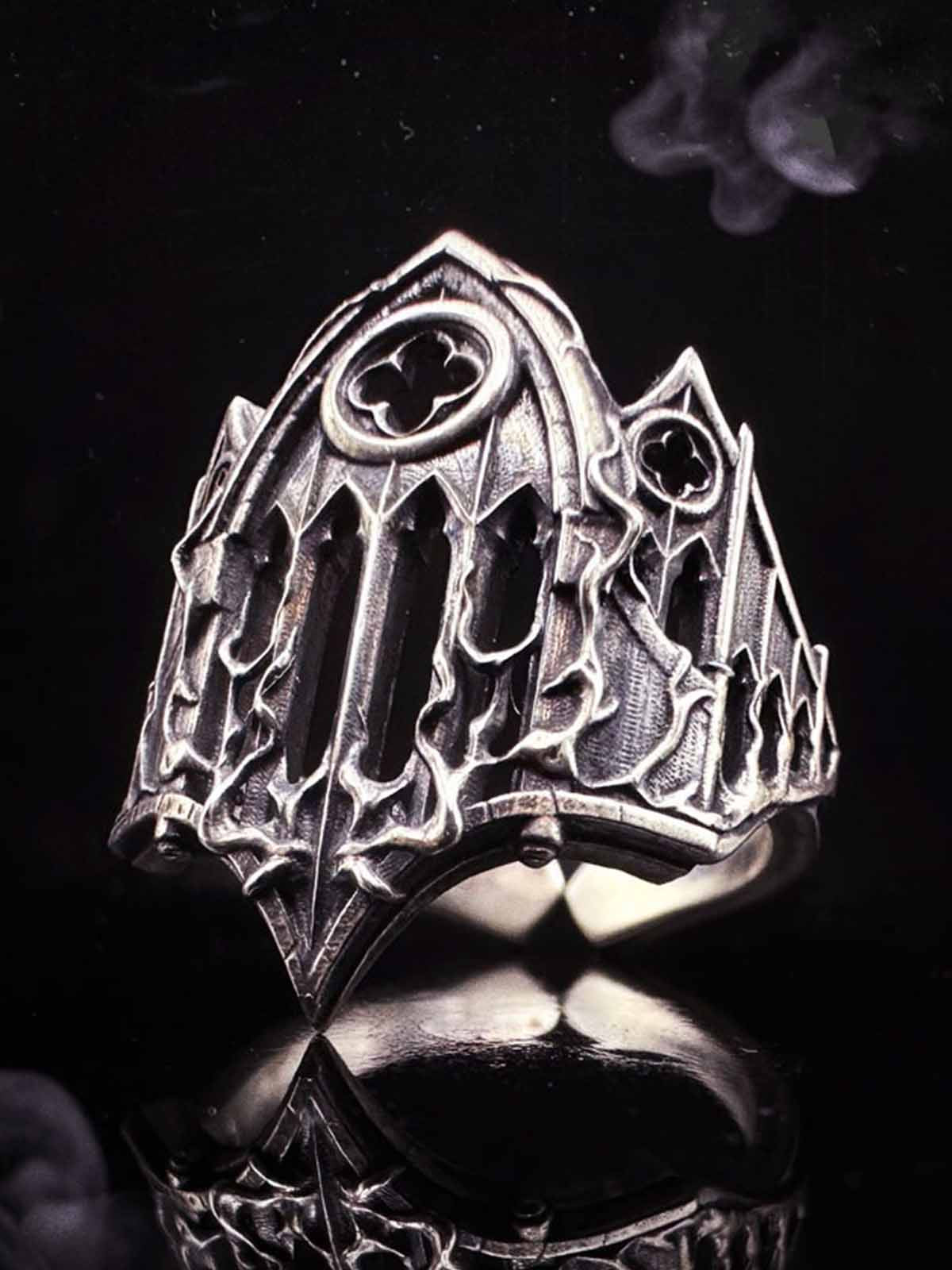Gothic Armor Open Ring Adjustable 