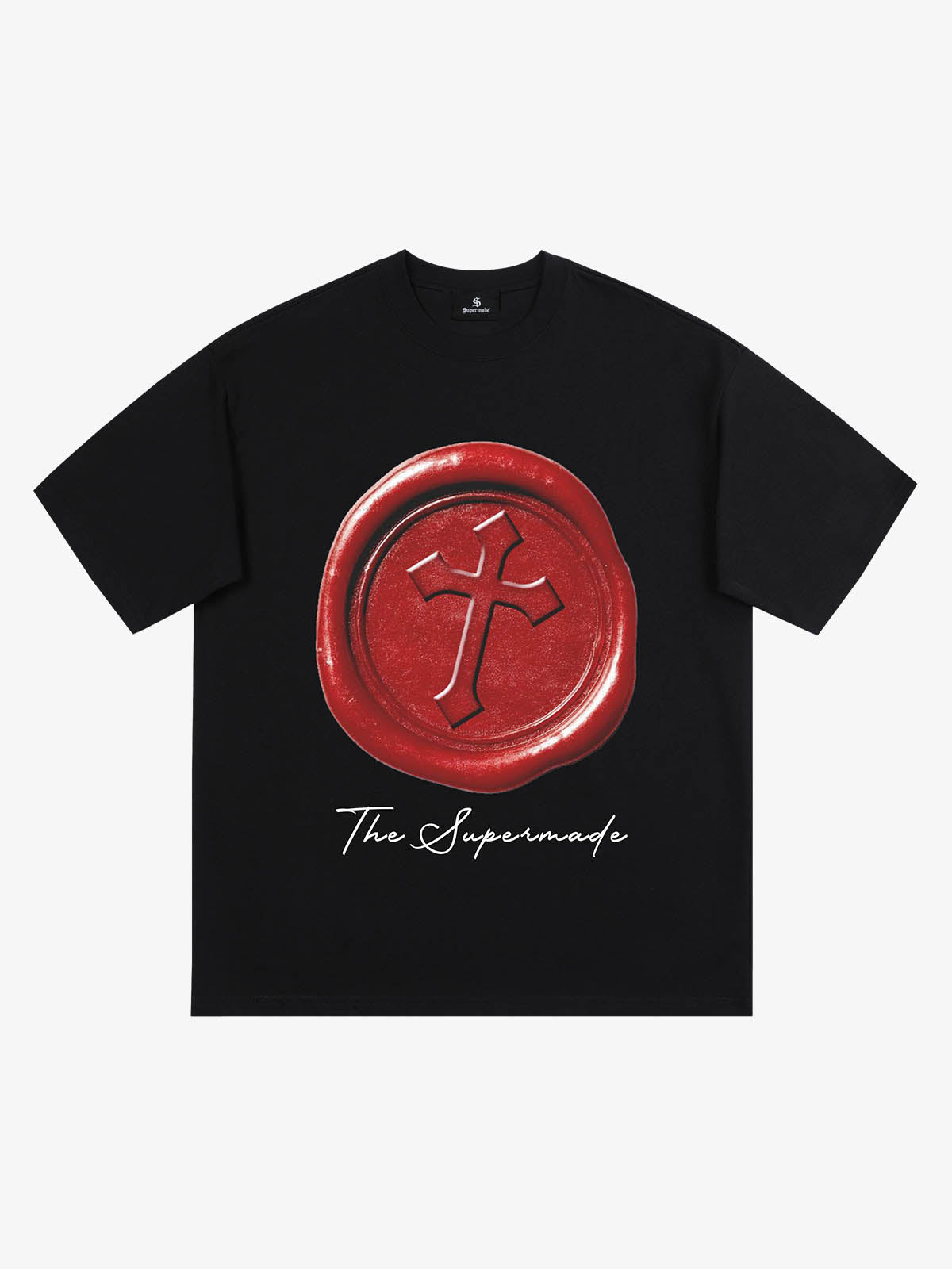 Wax Seal Cross Graphic T-Shirt 