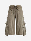 Utility-Jeans mit weitem Bein und umgeschlagener Taille