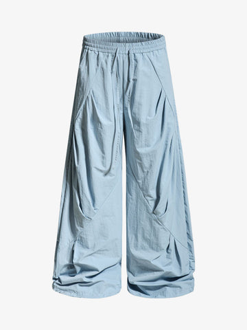 Relaxed Draped Wide Leg Pants 