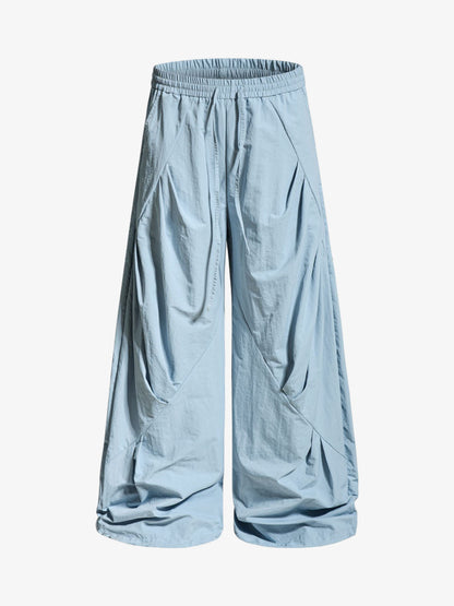 Relaxed Draped Wide Leg Pants 