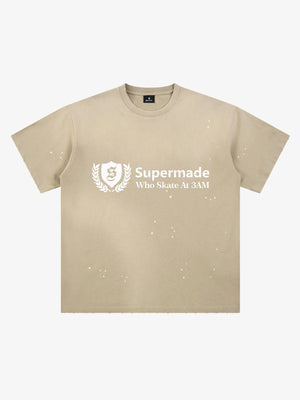 Vintage Washed Supermade Crest Logo T-Shirt 