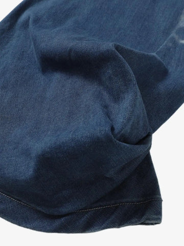 Washed Panel Seam Flare Jeans 