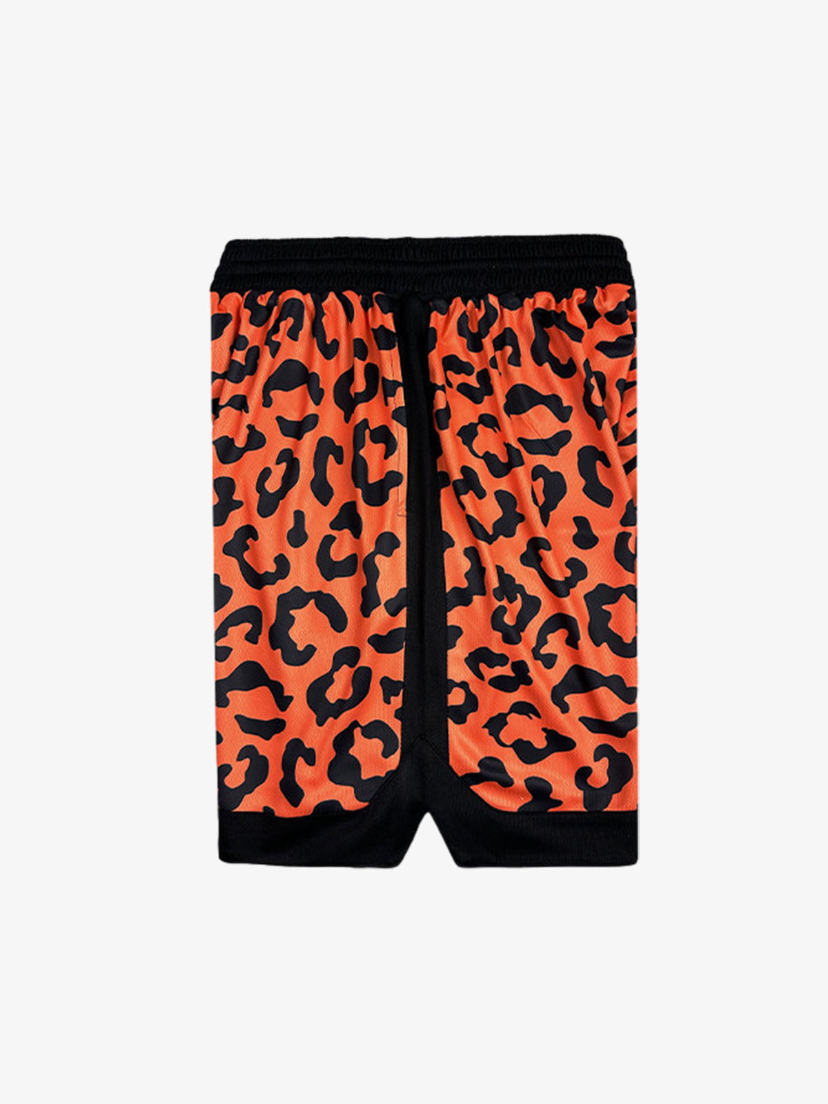 Moisture-Wicking Split Leopard Mixed Sport Shorts 