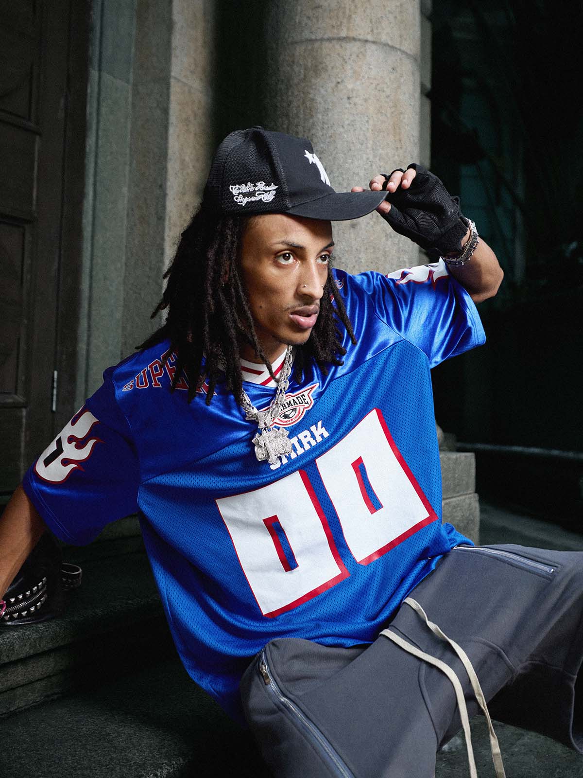 Originales Sport-Jersey-T-Shirt in Kontrastfarbe