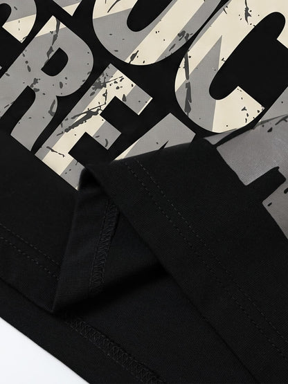 Oversize-T-Shirt mit Used-Look-Typografie im Rock-Stil