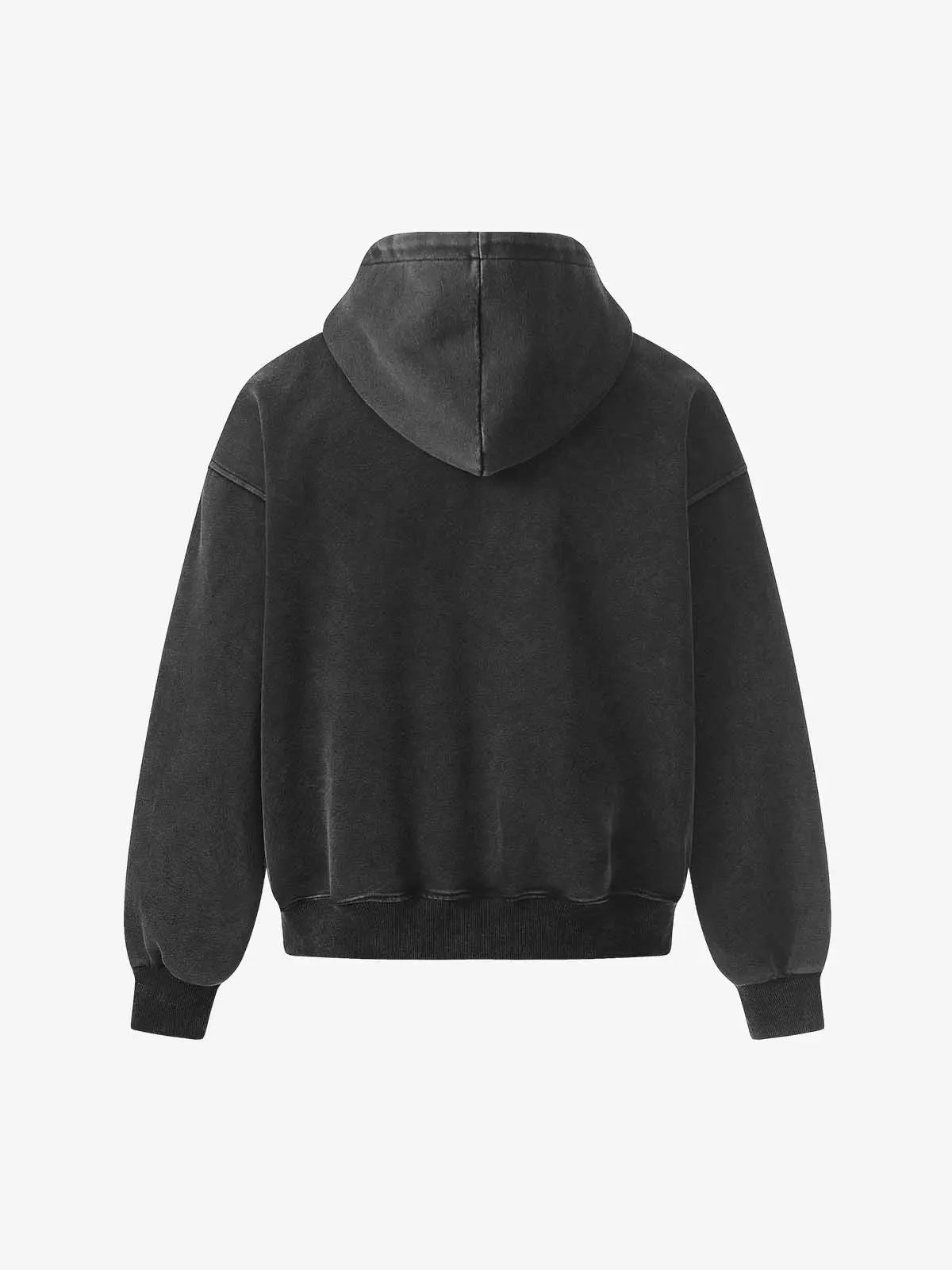 Rivet Detail Fleece Zip Up Hoodie 