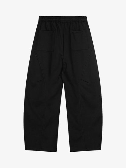 Riveted Pleated Drawstring Barrel Pants 