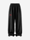 High-Waist Satin Wide-Leg Pants