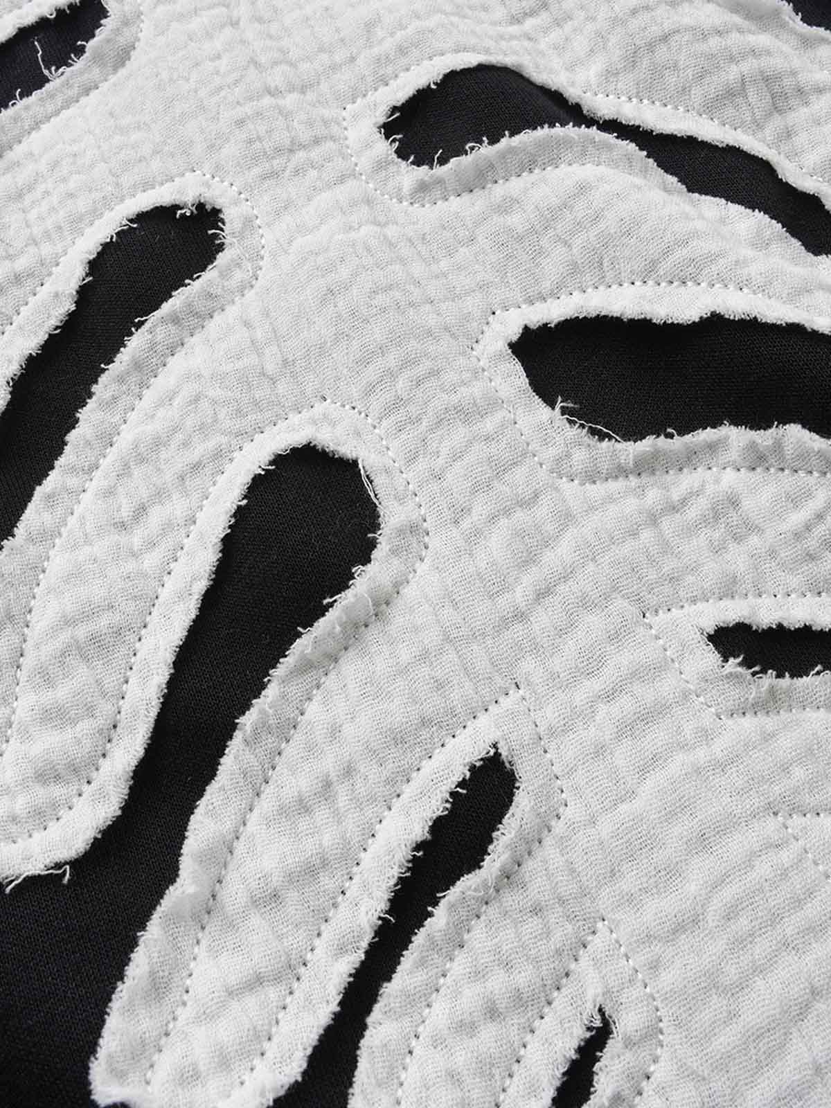 Spine Graphic Distressed Hood Zip Hoodie 