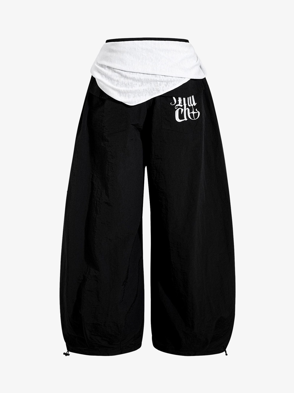 Strapped Detachable Curved Pants 