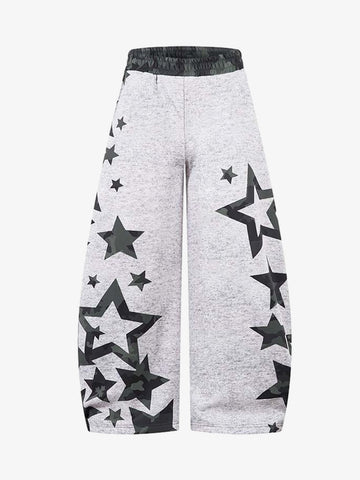 Camouflage Reversible Star Print Sweatpants 