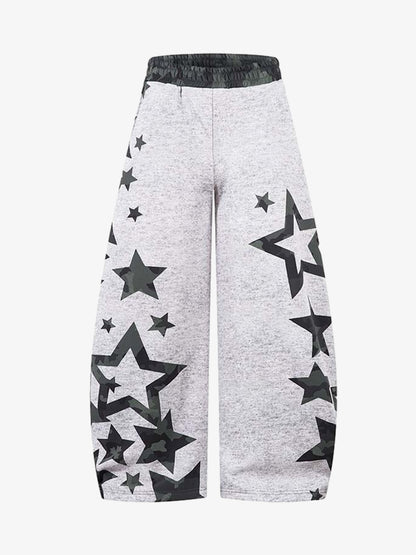 Camouflage Reversible Star Print Sweatpants 