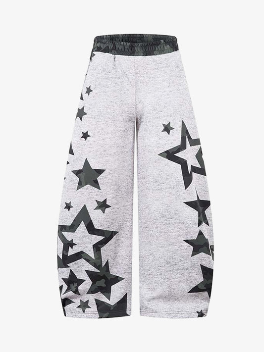 Camouflage Reversible Star Print Sweatpants 