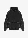 Retro Deconstructed Patchwork Washed Hoodie 