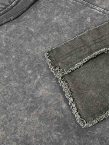 Exposed Seam Washed T Shirt 