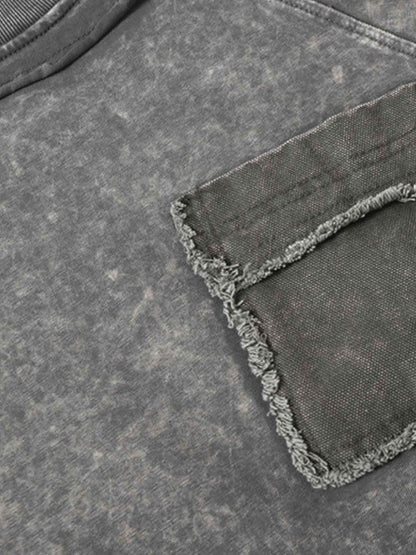 Exposed Seam Washed T Shirt 
