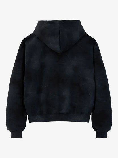 Vintage Washed Tie-Dye Zip Up Hoodie & Barrel Sweatpants Tracksuit 
