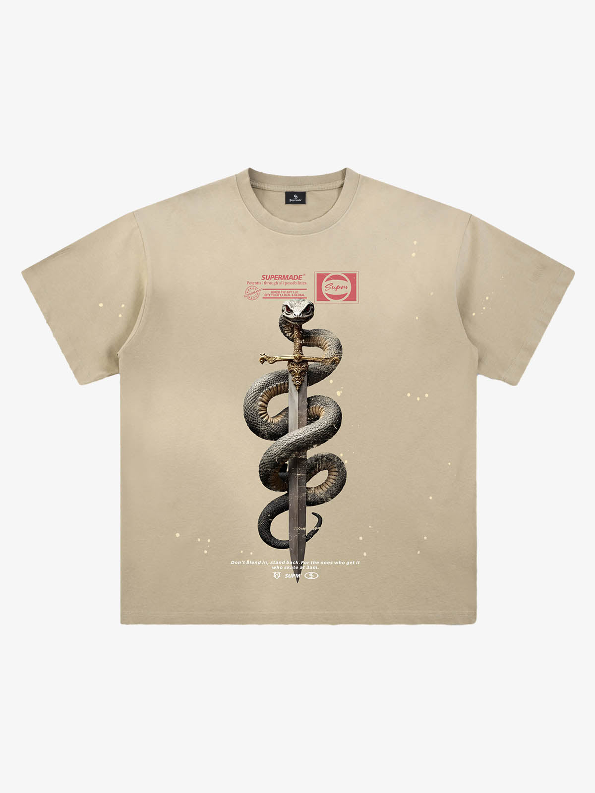 Snake and Sword Graphic T-Shirt 