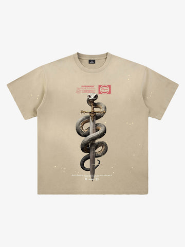 Snake and Sword Graphic T-Shirt 