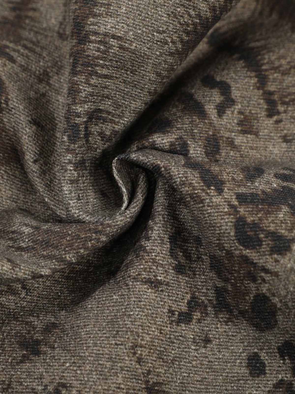Leopard Tiger Curved-Leg Jeans
