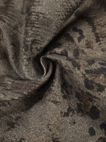 Leopard Tiger Curved-Leg Jeans